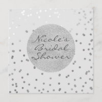 Hellgraue und silberfarbene Confetti Dots Moderne
