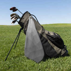 Hellgrauer Farbverlauf geometrisches Mesh-Muster Golfhandtuch