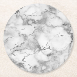 hellgrauer Marmorstein Runder Pappuntersetzer