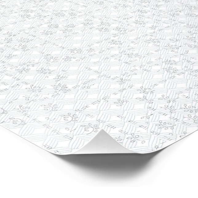 Hellgraues geometrisches Blumenmuster | Moderne So Poster (Ecke)
