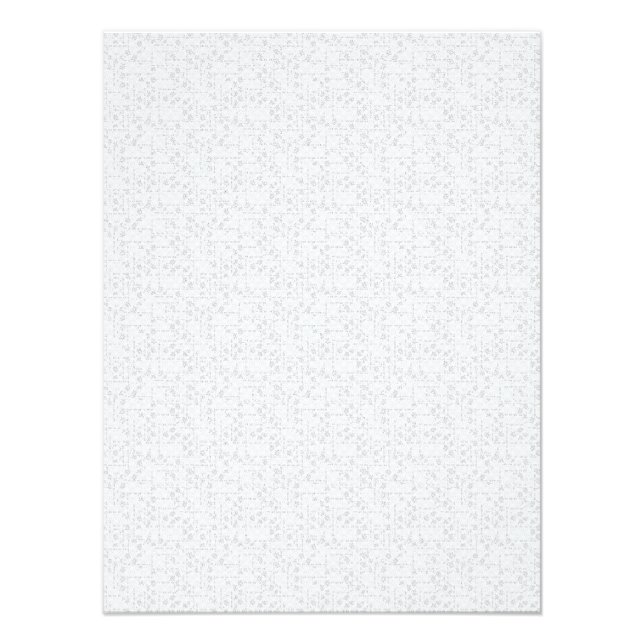 Hellgraues geometrisches Blumenmuster | Modernes S Fotodruck (Vorne)