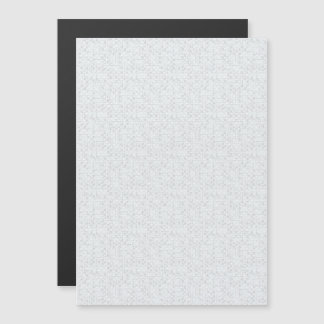 Hellgraues geometrisches Blumenmuster | Modernes S Magneteinladung