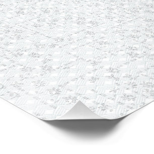 Hellgraues geometrisches Blumenmuster Poster