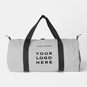 Hellgraues Geschäfts-Logo-Name Instagram Fitness Duffle Bag
