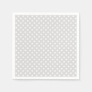 Hellgraues weißes Polka Dot Muster Serviette