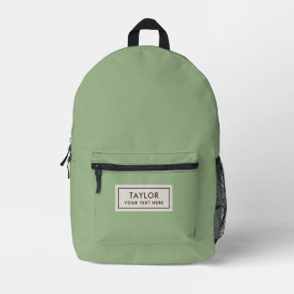 Hellgrün Bedruckter Rucksack