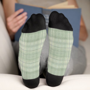Hellgrün kariert socken