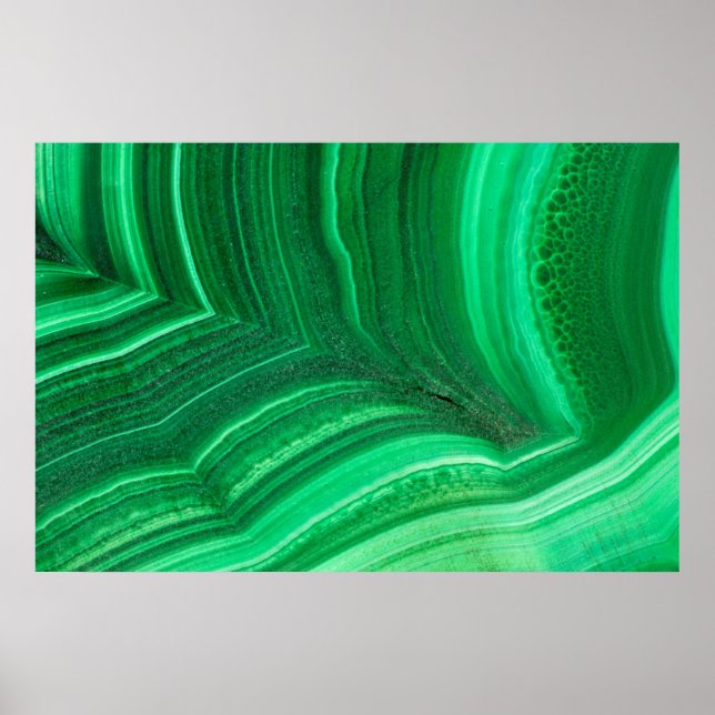 Hellgrün Malachite Mineral Poster (Vorne)