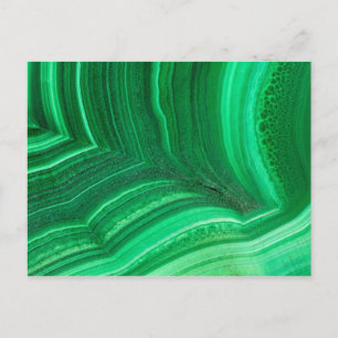 Hellgrün Malachite Mineral Postkarte