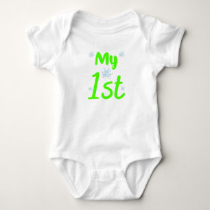 Hellgrün mein 1. Geburtstag Baby Strampler