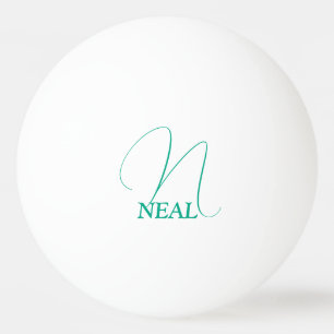 Hellgrün Mit Monogramm Tischtennisball