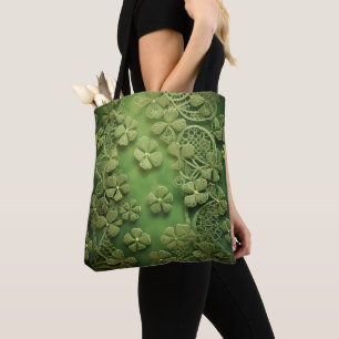 HELLGRÜN MIT SPITZENLOOK IRISCHE KELTISCHE SHAMROC