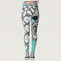 Hellgrün Octopus Tentacle Leggings