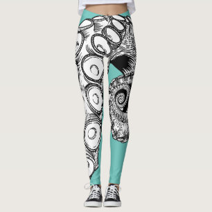 Hellgrün Octopus Tentacle Leggings