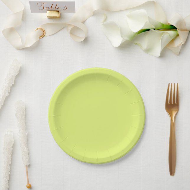 Hellgrün Pappteller (Hochzeit)