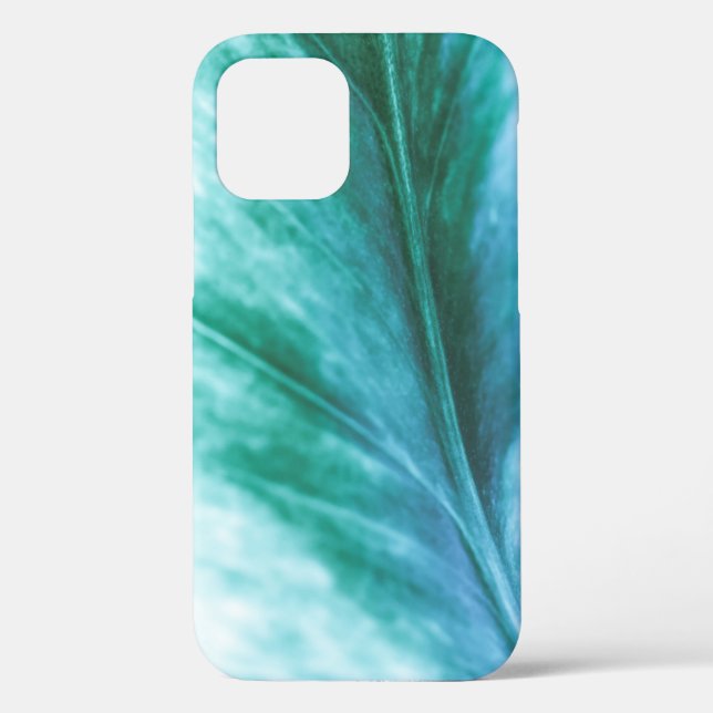 Hellgrün türkis Leaf Blumendesign Case-Mate iPhone Hülle (Rückseite)