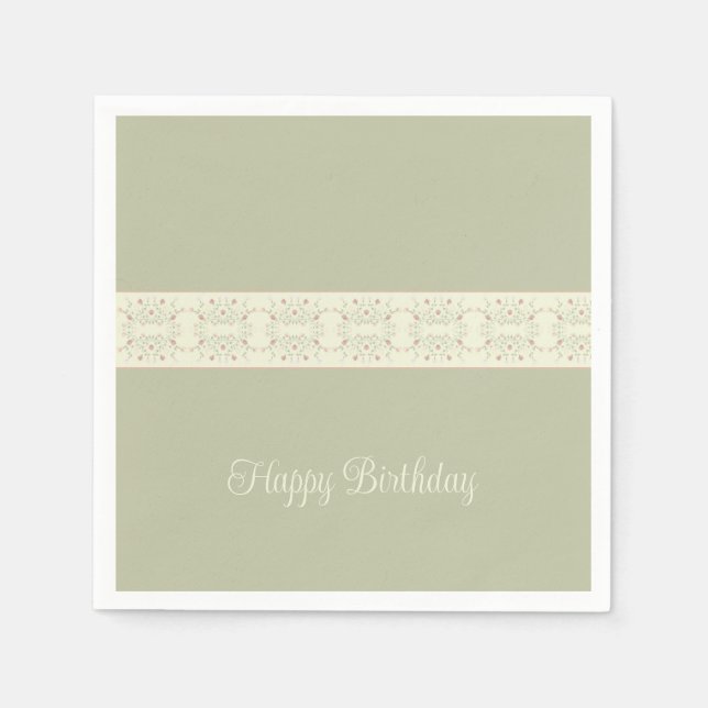 Hellgrün und rosa serviette (Vorderseite)