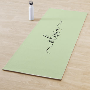 Hellgrün und schwarz yogamatte