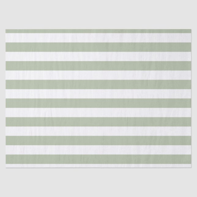Hellgrün und weiße Streifen Seidenpapier (Vorderseite)