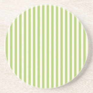 Hellgrün vintage Ticking Stripe Farmhouse Getränkeuntersetzer