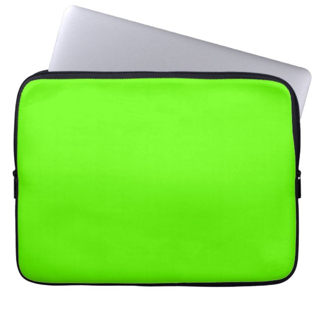 Hellgrün (Vollfarbe) Laptopschutzhülle (Vorderseite)