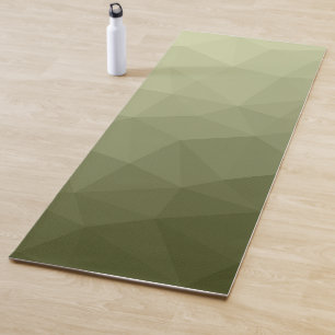 Hellgrüne Armee Farbverlauf Geometrisches Mesh Mus Yogamatte