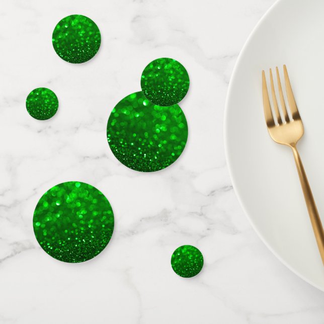 Hellgrüne Imitate Glitzer drucken Konfetti (Gruppe)