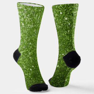 Hellgrüne Imitate Glitzer Glitzern Socken