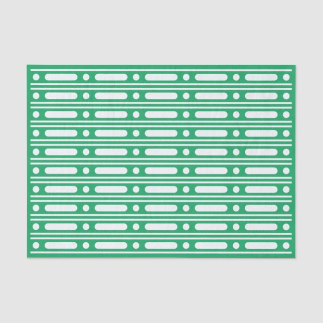 Hellgrüne Knochenintarsien-Punkt-Rand-Dekupierpapi Seidenpapier (Vorderseite)