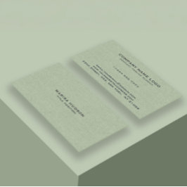 Hellgrüne Leinenstofftextur Visitenkarte