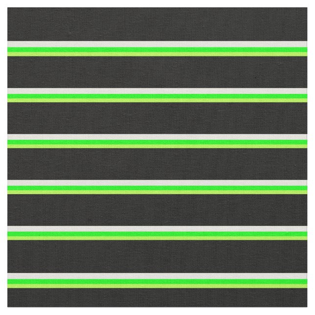 Hellgrüne, Limone, beige und schwarz gefärbte Lini Stoff (Nahaufnahme)