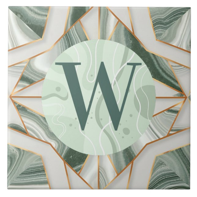 Hellgrüne Marmorplatte Fliese (Vorderseite)