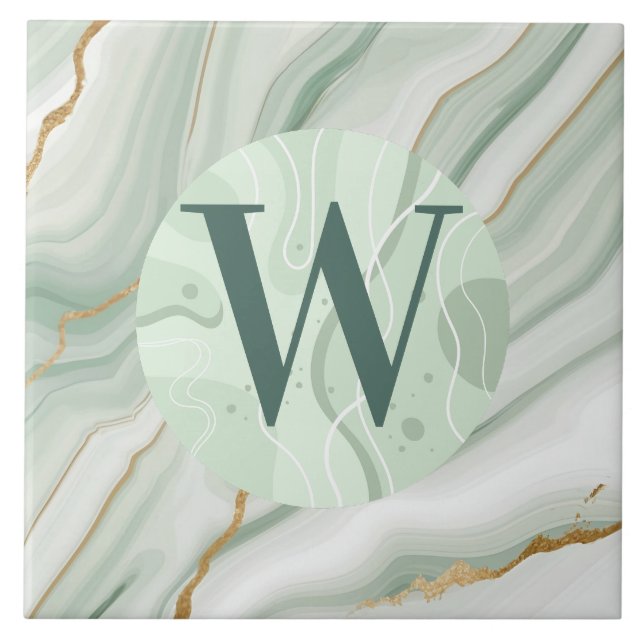 Hellgrüne Marmorplatte Fliese (Vorderseite)