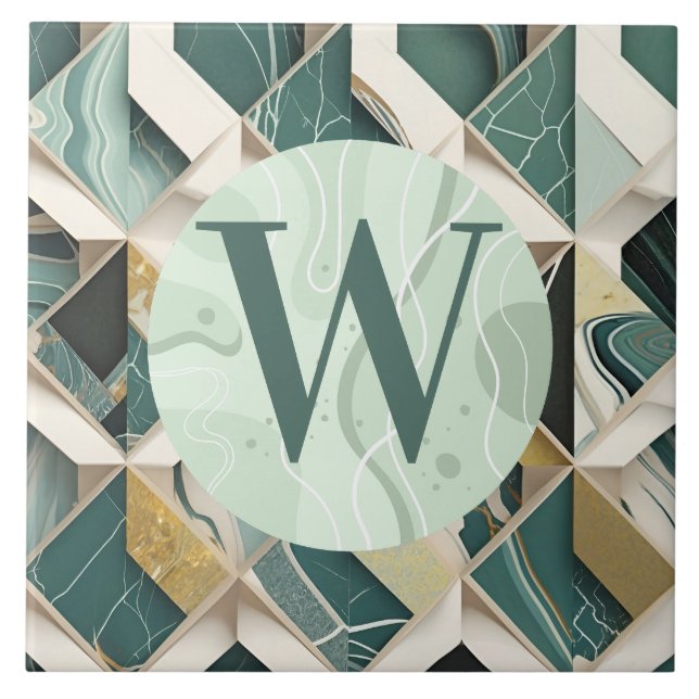 Hellgrüne Marmorplatte Fliese (Vorderseite)