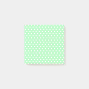 Hellgrüne Polka Dots Postit Notizen