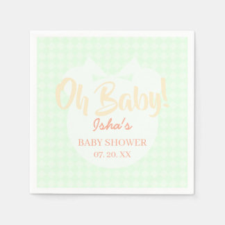 Hellgrüne Schleifen-Bär-Baby-Party-Papier-Serviett Serviette