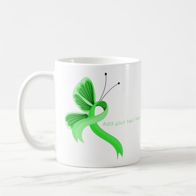 Hellgrüne Schmetterlingswaage Kaffeetasse (Links)