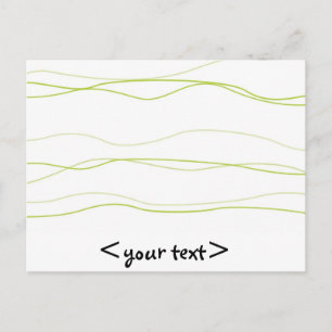 Hellgrüne und weiße Waves Postkarte