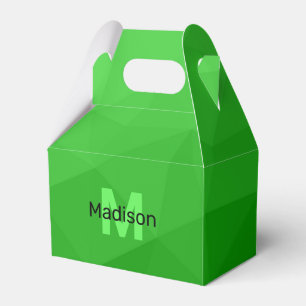 Hellgrüner Farbverlauf-Geometrie-Maschen-Muster Mo Geschenkschachtel