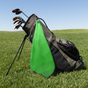 Hellgrüner Farbverlauf geometrisches Mesh-Muster Golfhandtuch