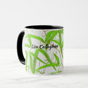 Hellgrüner Farn Tasse