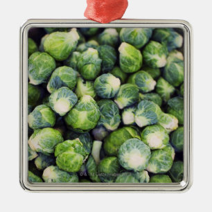 Hellgrüner frischer Rosenkohl Silbernes Ornament