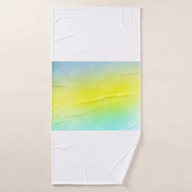 Hellgrüner, gelber, abstrakt verschwommener Hinter Badehandtuch (Badehandtuch)