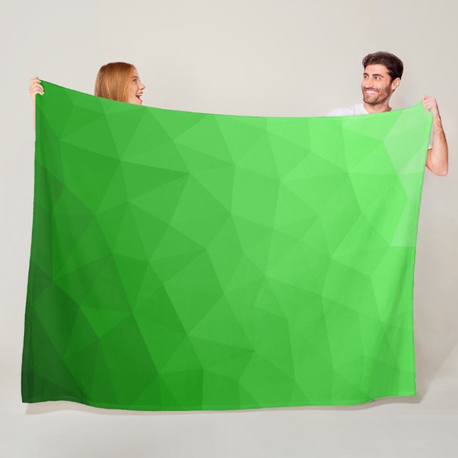 Hellgrüner geometrischer Maschenverlauf mit hellem Fleecedecke (Beispiel)