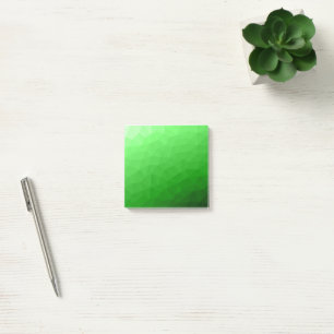 Hellgrüner geometrischer Maschenverlauf mit hellem Post-it Klebezettel