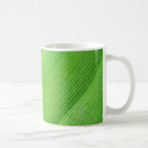 hellgrüner junger Bananenblatt Kaffeetasse