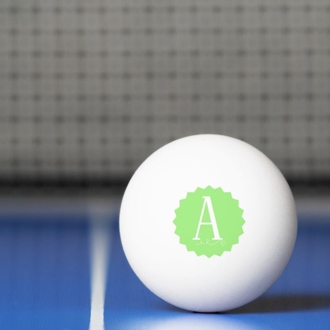 Hellgrüner Ping-Pong-Ball mit Initiale Tischtennisball (Netto)
