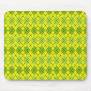 Hellgrüner Schottischer Tartan-Muster Mousepad
