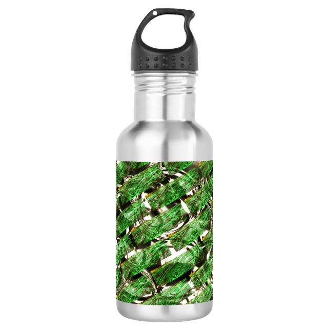 Hellgrüner Wandeffekt und weiße Blasen? Edelstahlflasche (Vorderseite)