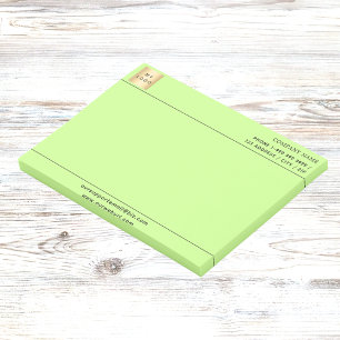 Hellgrünes Firmenlogo Post-it Klebezettel